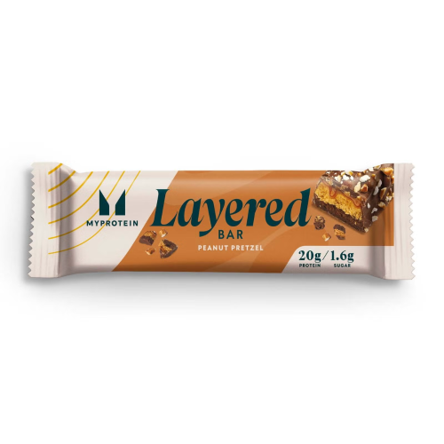 MYPROTEIN LAYERED PROTEIN BAR 6 ΣΤΡΩΣΕΩΝ PEANUT PRETZEL 60G
