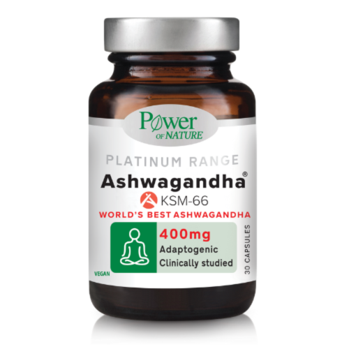 POWER OF NATURE PLATINUM RANGE ASHWAGANDHA KSM-66 400MG 30CAPS