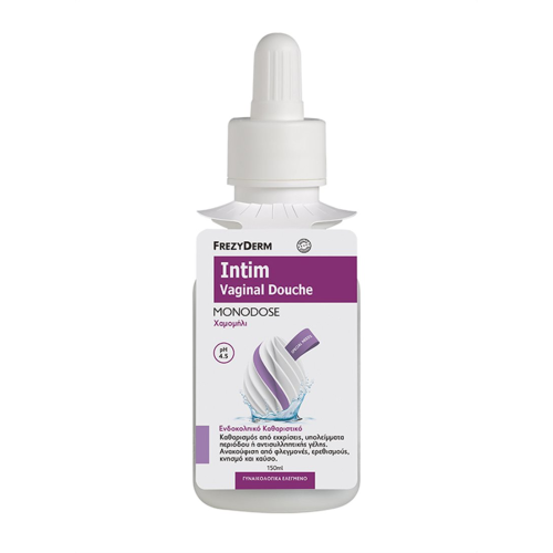 FREZYDERM INTIM VAGINAL DOUCHE MONODOSE PH4.5 ΕΝΔΟΚΟΛΠΙΚΟ ΚΑΘΑΡΙΣΤΙΚΟ ΜΕ ΧΑΜΟΜΗΛΙ 150ML