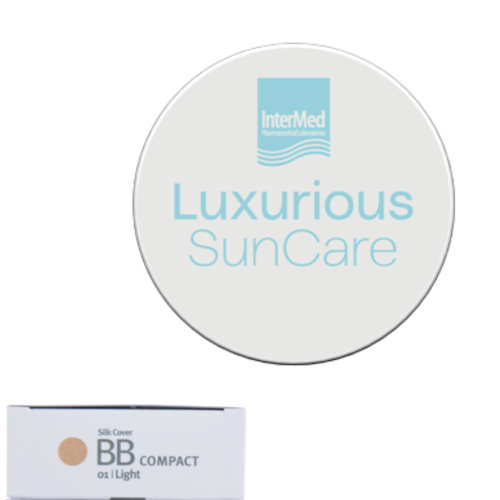 INTERMED LUXURIOUS SUNCARE SILK COVER BB COMPACT SPF50+ LIGHT (01) 12G