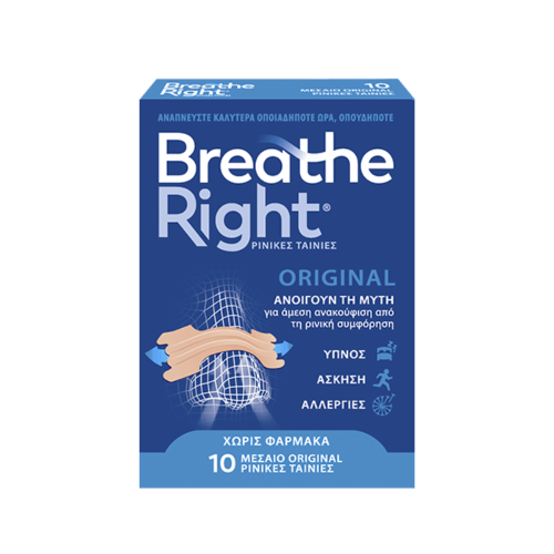 BREATHE RIGHT ORIGINAL ΡΙΝΙΚΕΣ ΤΑΙΝΙΕΣ ΜΕΣΑΙΟ ΜΕΓΕΘΟΣ 10ΤΜΧ