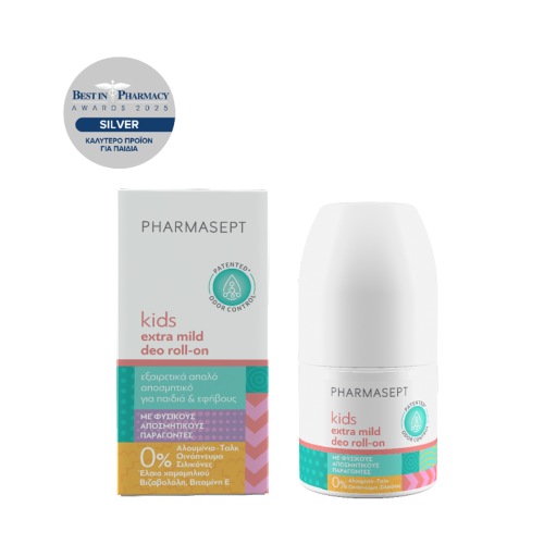 PHARMASEPT KIDS EXTRA MILD DEO ROLL-ON ΓΙΑ ΠΑΙΔΙΑ & ΕΦΗΒΟΥΣ 50ML