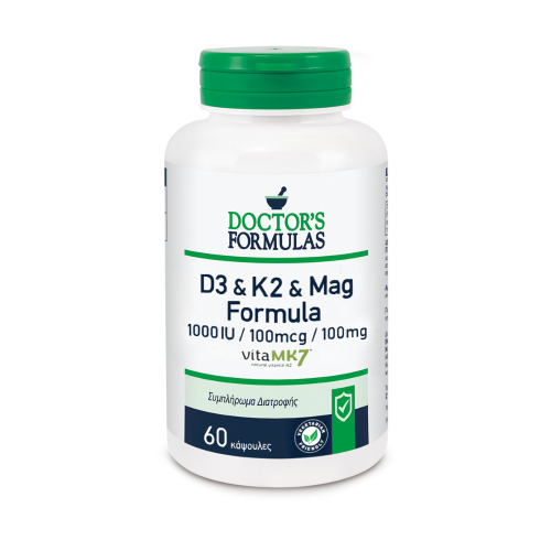 DOCTOR'S FORMULAS D3 & K2 & MAG FORMULA 60CAPS
