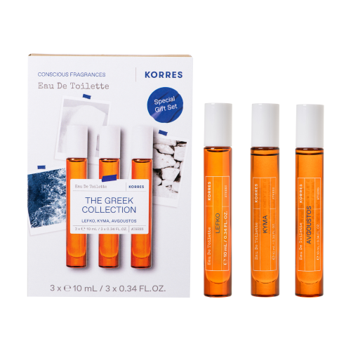 KORRES PROMO THE GREEK COLLECTION LEFKO EAU DE TOILETTE 10ML & ΚΥΜΑ EAU DE TOILETTE 10ML & AVGOUSTOS EAU DE TOILETTE 10ML