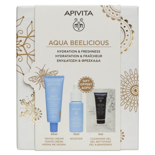 APIVITA PROMO AQUA BEELICIOUS TINTED CREAM SPF30 40ML &  ΔΩΡΟ BOOSTER 10ML & BLACK DETOX CLEANSING GEL 5ML