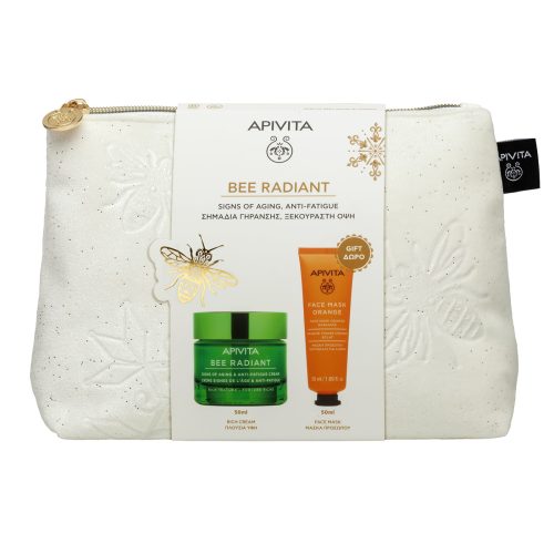 ΑPIVITA PROMO BEE RADIANT ΚΡΕΜΑ ΠΡΟΣΩΠΟΥ ΠΛΟΥΣΙΑΣ ΥΦΗΣ 50ML & ΔΩΡΟ ΜΑΣΚΑ ΠΡΟΣΩΠΟΥ ΠΟΡΤΟΚΑΛΙ 50ML