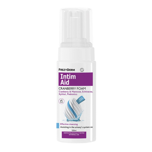 FREZYDERM INTIM AID CRANBERRY FOAM PH5 ΑΦΡΟΣ ΚΑΘΑΡΙΣΜΟΥ ΓΙΑ ΕΥΑΙΣΘΗΤΗ ΠΕΡΙΟΧΗ 100ML