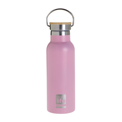 ECO LIFE BAMBOO LID PINK THERMOS 500ML