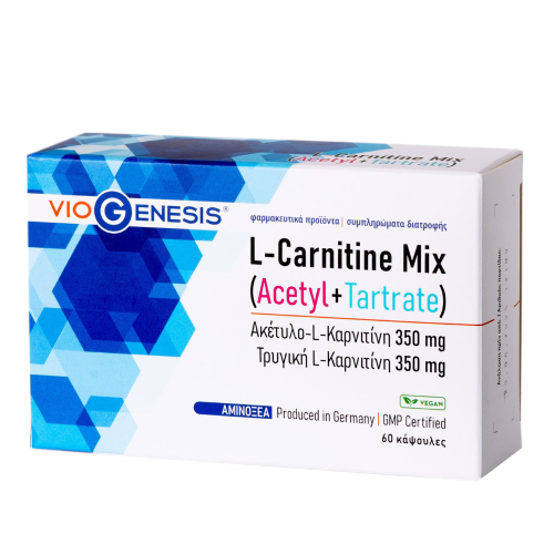 VIOGENESIS L-CARNITINE MIX ACETYL + TARTRATE 60VEG.CAPS