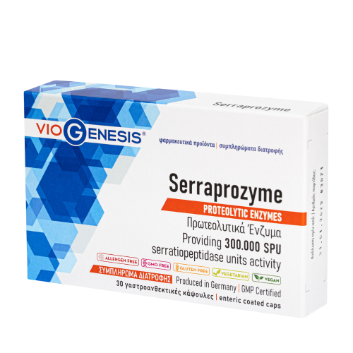 VIOGENESIS SERRAPROZYME 300.000 SPU 30CAPS