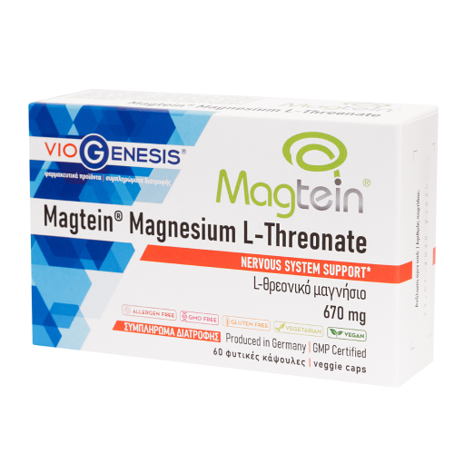 VIOGENESIS MAGTEIN MAGNESIUM L-THREONATE 670MG 60VEG.CAPS