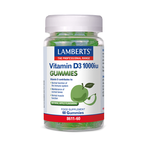 LAMBERTS VITAMIN D3 1000IU 60GUMMIES