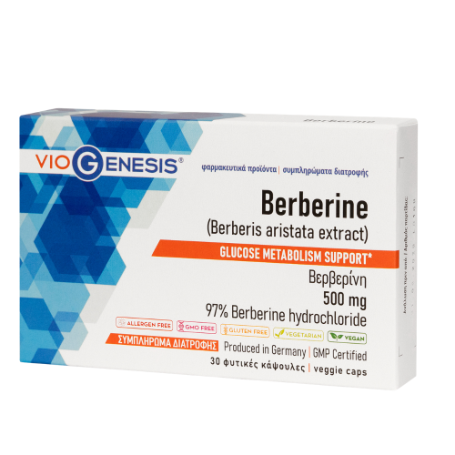 VIOGENESIS BERBERINE 500MG 30VEG.CAPS