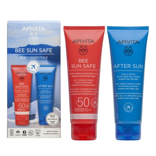 APIVITA PROMO BEE SUN SAFE BEACH ESSENTIALS HYDRA FRESH FACE + BODY MILK SPF50 100ML & AFTER SUN COOL + SOOTH ΚΡΕΜΑ-GEL 100ML