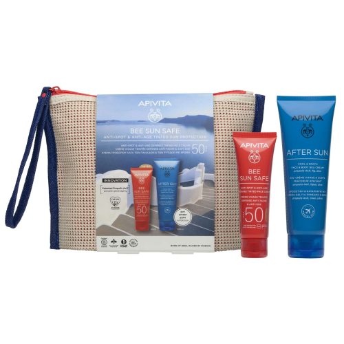 APIVITA PROMO BEE SUN SAFE ANTI-SPOT & ANTI-AGE TINTED FACE CREAM SPF50 ΜΕ ΧΡΩΜΑ 50ML & ΔΩΡΟ AFTER SUN ΚΡΕΜΑ-GEL 100ML