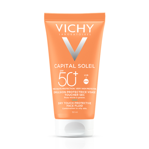 VICHY CAPITAL SOLEIL SPF50+ DRY TOUCH PROTECTIVE FACE FLUID 50ML
