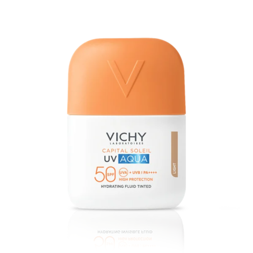 VICHY CAPITAL SOLEIL UV AQUA HYDRATING INVISIBLE FLUID ΜΕ ΧΡΩΜΑ LIGHT SPF50 50ML