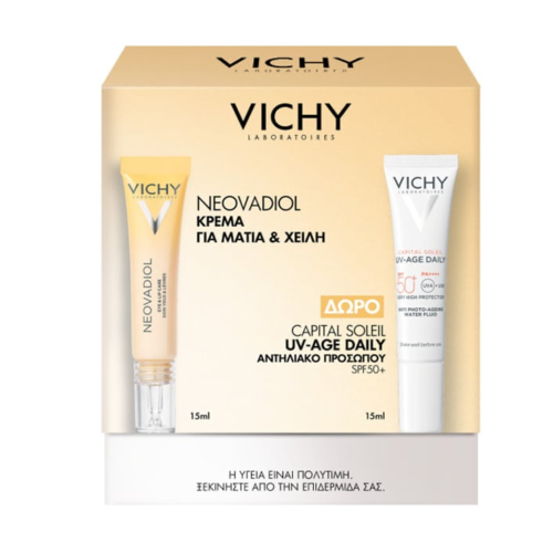 VICHY PROMO NEOVADIOL CREAM EYES-LIPS & ΔΩΡΟ CAPITAL SOLEIL UV-AGE SPF50+ 15ML