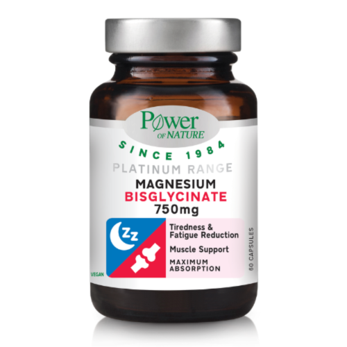 POWER OF NATURE PLATINUM RANGE MAGNESIUM BISGLYCINATE 750MG 60CAPS