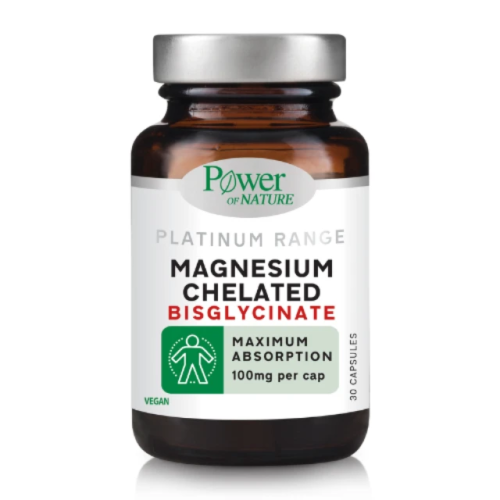 POWER OF NATURE PLATINUM RANGE MAGNESIUM CHELATED BISGLYCINATE 100MG 30CAPS