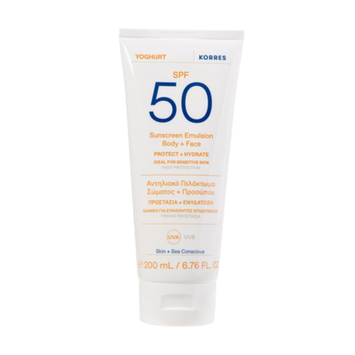 KORRES YOGHURT SUNSCREEN EMULSION BODY & FACE SPF50 200ML