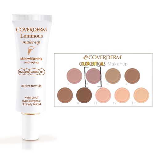 COVERDERM LUMINOUS MAKE UP ANTI AGING NO2 SPF50+ 30ML