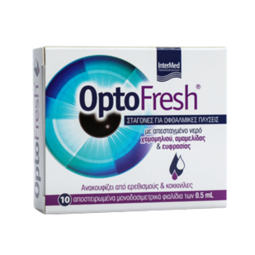 INTERMED OPTOFRESH DROPS ΣΤΑΓΟΝΕΣ ΓΙΑ ΟΦΘΑΛΜΙΚΕΣ ΠΛΥΣΕΙΣ 10AMP X 0.5ML