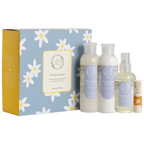 FRESH LINE PROMO WHITE JASMINE BODY WATER 150ML & BODY MILK 200ML & SHOWER GEL 200ML & VANILLA BALM ΧΕΙΛΙΩΝ 5.4G
