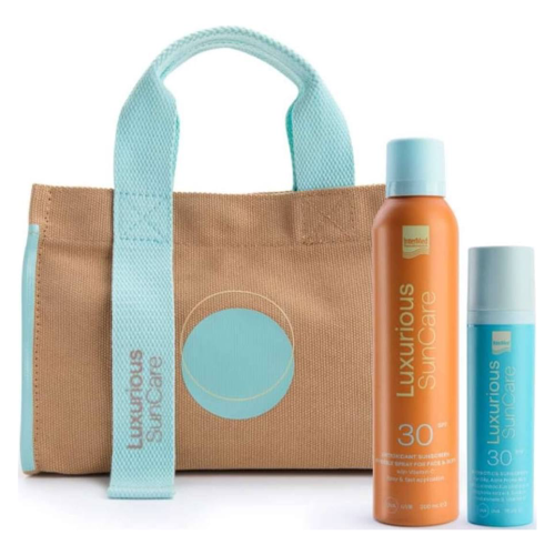 INTERMED PROMO LUXURIOUS SUN CARE ΑΝΤΗΛΙΑΚΟ ΠΡΟΣΩΠΟΥ ΜΕ ΠΡΟΒΙΟΤΙΚΑ ΓΙΑ ΛΙΠΑΡΕΣ ΕΠΙΔΕΡΜΙΔΕΣ SPF30 50ML & ΑΝΤΗΛΙΑΚΟ SPRAY ΓΙΑ ΠΡΟΣΩΠΟ & ΣΩΜΑ SPF 30 200ML