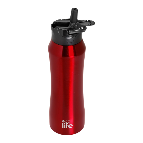 ECO LIFE RED THERMOS ΜΕ ΕΣΩΤΕΡΙΚΟ ΚΑΛΑΜΑΚΙ 550ML