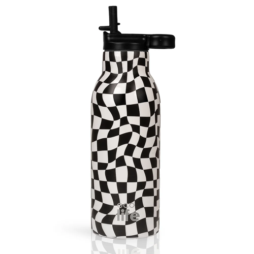 ECO LIFE BLACK & WHITE THERMOS ΜΕ ΕΣΩΤΕΡΙΚΟ ΚΑΛΑΜΑΚΙ 550ML